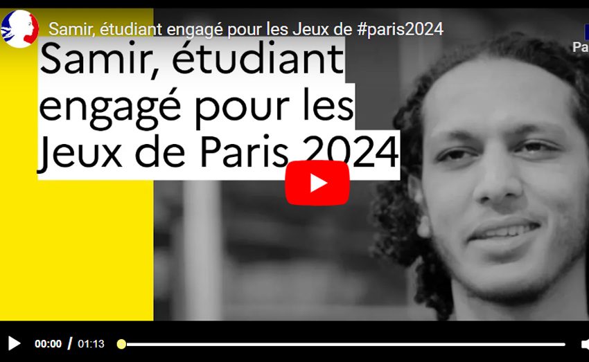 Lien vers Samir, étudiant engagé pour les Jeux #paris2024