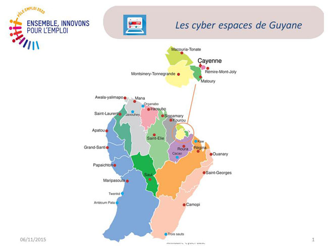 Lien vers Cyber espaces Pôle emploi Guyane