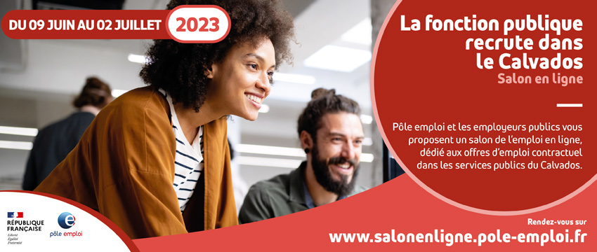 Visuel La fonction publique recrute dans le Calvados ! - Salon en ligne