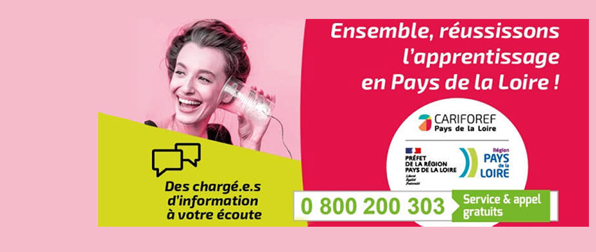 0 800 200 303 : le numéro vert régional pour s’informer sur l’apprentissage en Pays de la Loire