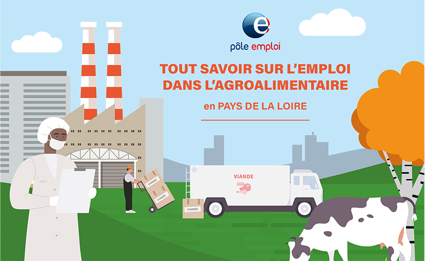 Infographie : l'emploi dans l'agroalimentaire en Pays de la Loire